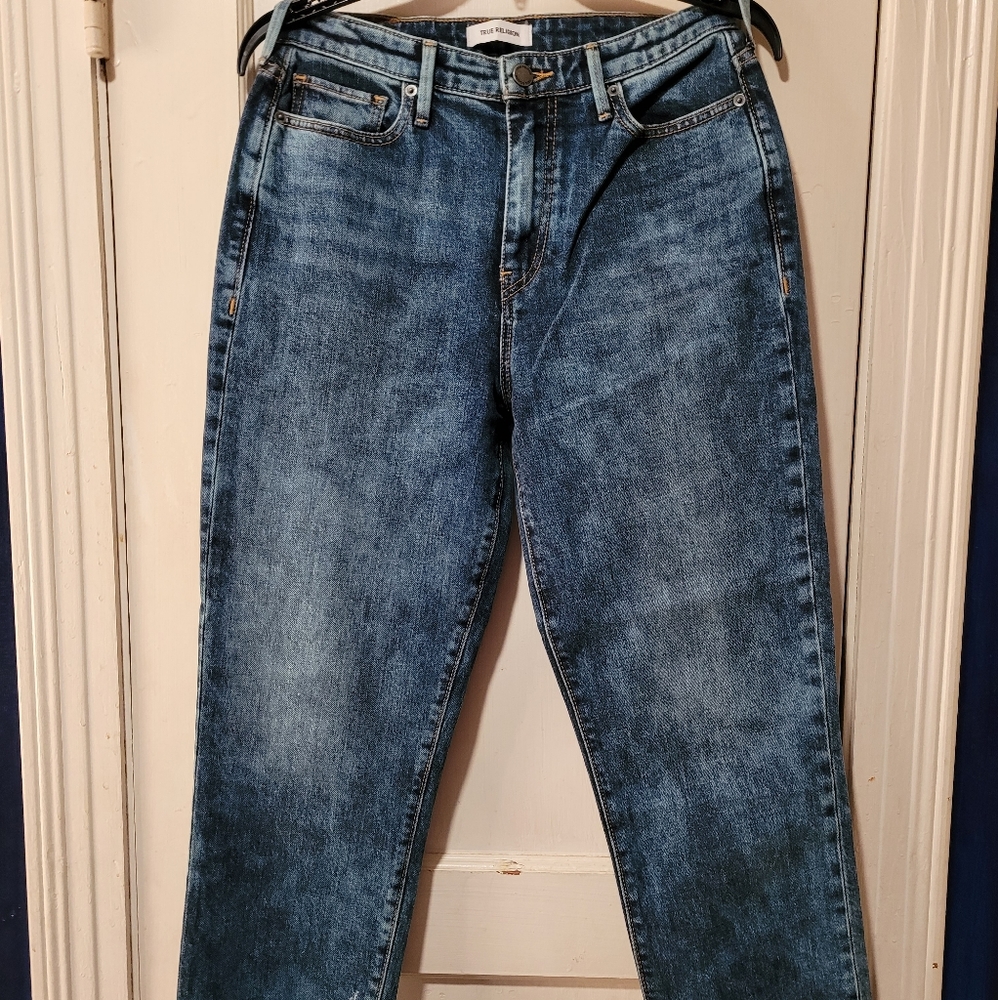True Religion Starr straight crop/ankle sz 28
